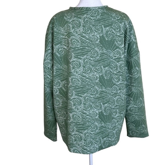 QVC Denim & Co. Canyon Retreat Spring Quilted Jacket Open Front Boho Blazer Sz L - Picture 9 of 16